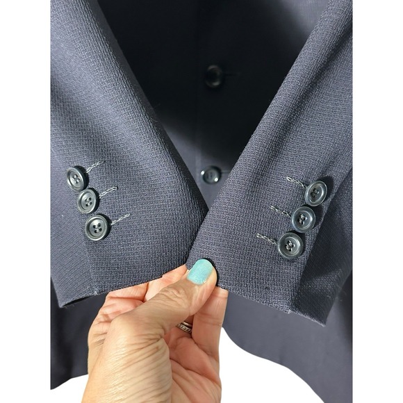 Canali 100% Wool Blazer Mens 46 US 36 (Measures As 40) Blue Italian Vintage A3-4 - Picture 2 of 13